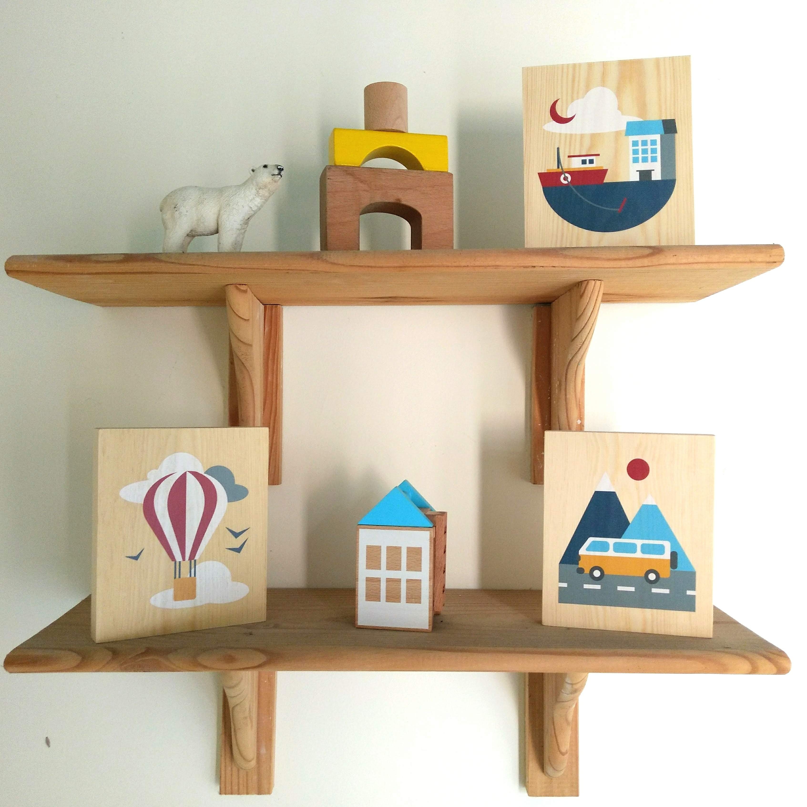 Lubulona Holzbild Illustration Caravan