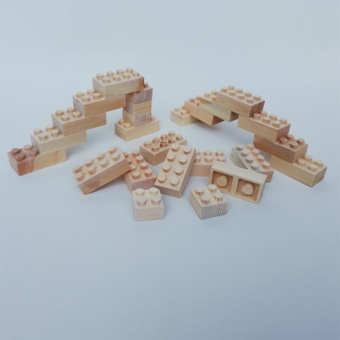 Holznoppi Noppenstein aus Zirbenholz - SET 1 (20er Set)