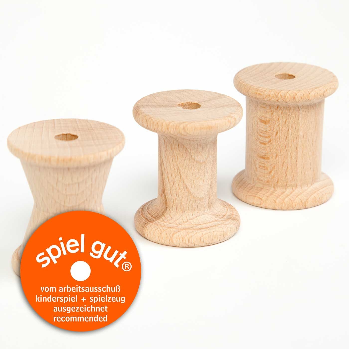Grapat 3 Holzspulen natur