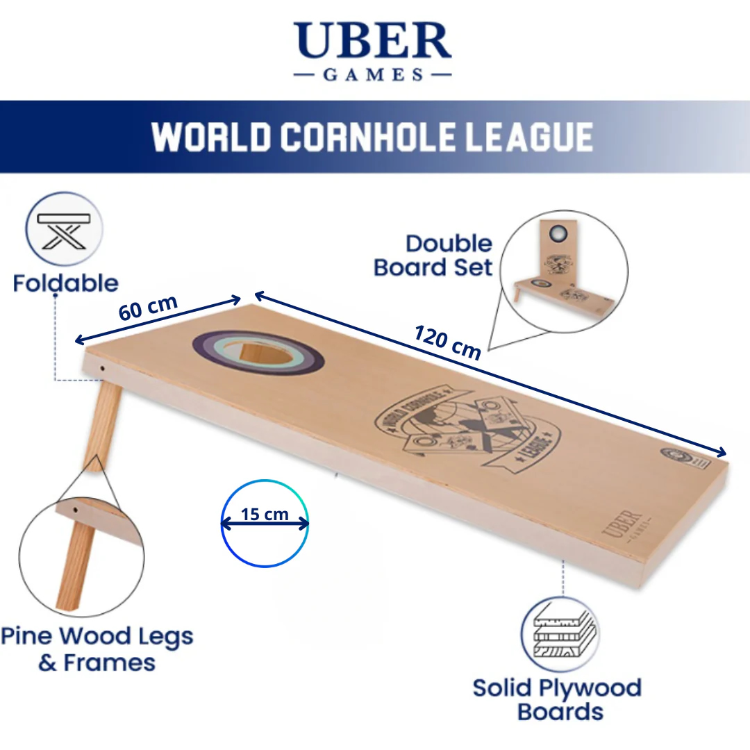 Übergames Cornhole 120x60 - Holzspielzeug Profi