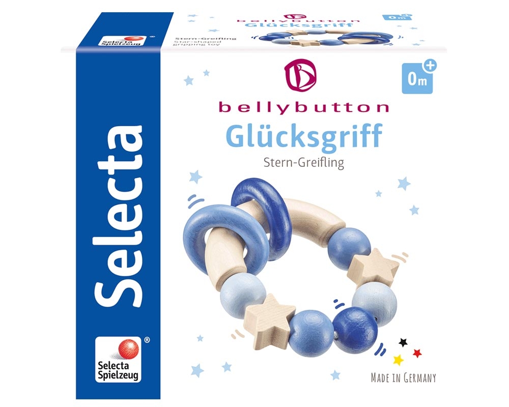 Selecta bellybutton Greifling Glücksgriff blau