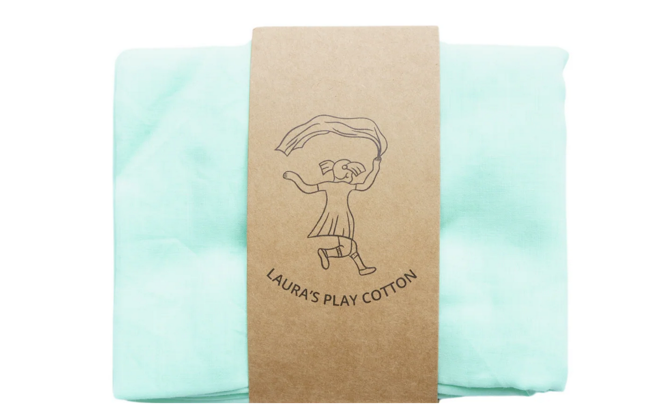 LAURA`S PLAY COTTON Spieltuch LIGHT GREEN 90x90cm