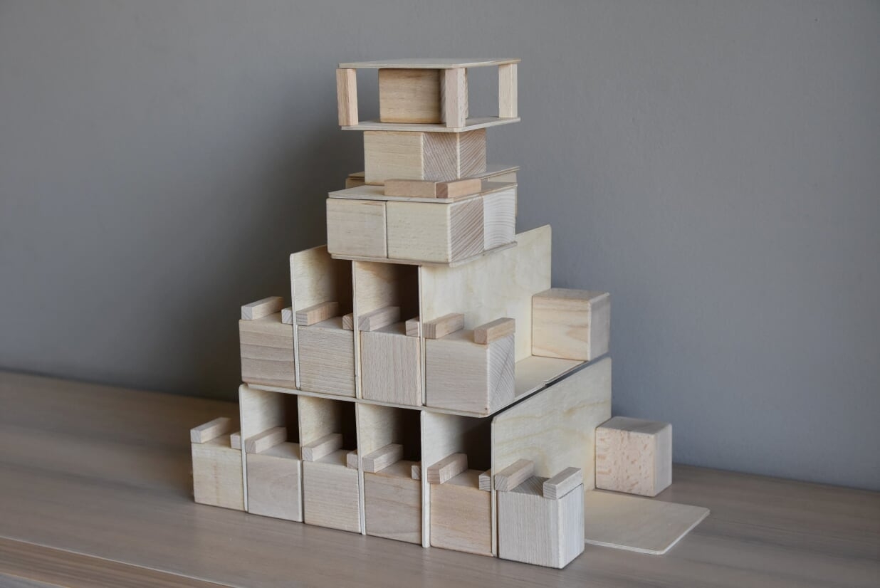 JUST BLOCKS - natürliche Holzklötze SMALL (74 St.)