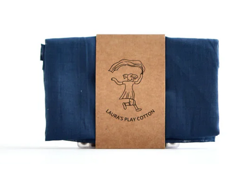 LAURA`S PLAY COTTON Spieltuch DARK BLUE 90x90cm