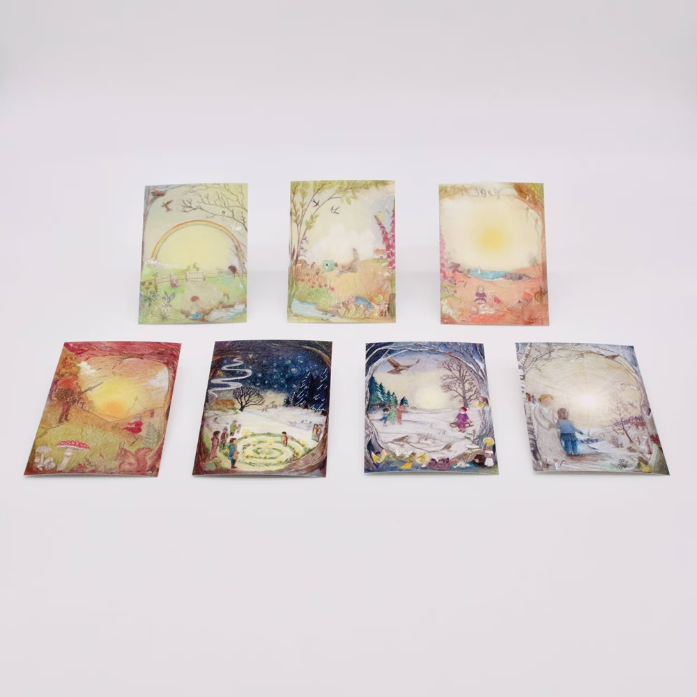 Wilded Family Seasonal Postcards Set Jahreszeiten Postkarten