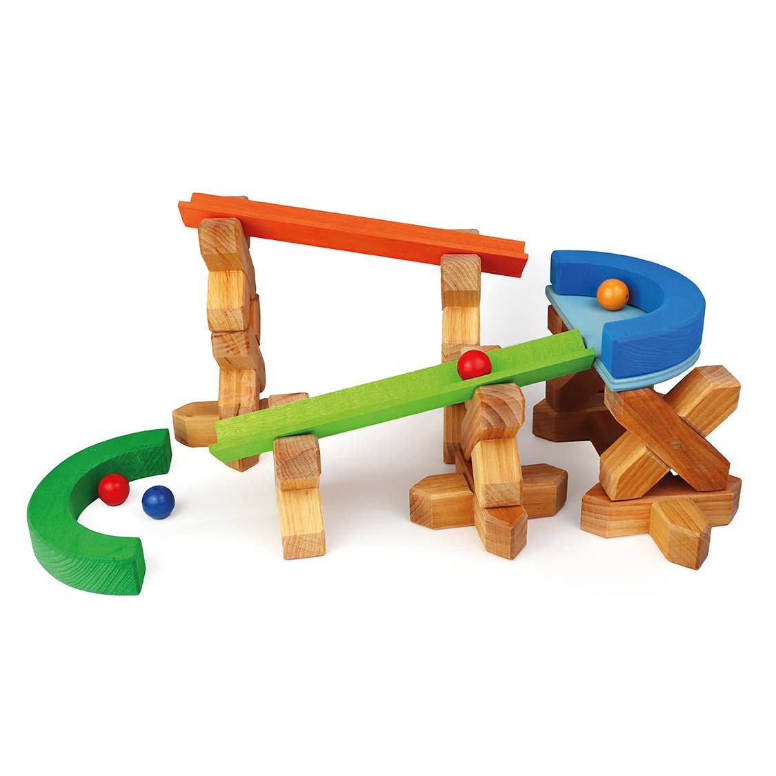 BAUSPIEL 48 X-Klötze im Holzkasten