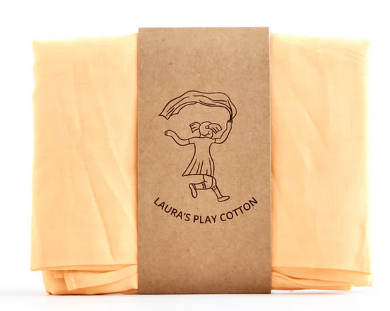 LAURA`S PLAY COTTON Spieltuch LIGHT ORANGE 50x50cm