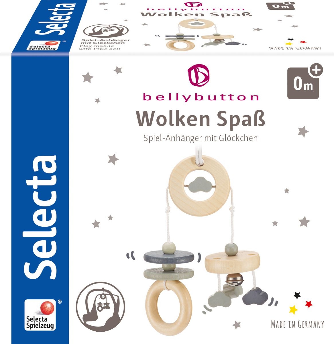 Selecta bellybutton Mini-Trapez Wolkenspaß grau
