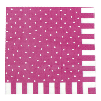 JaBaDaBaDo Party Servietten Pünktchen pink (20 Stk.)