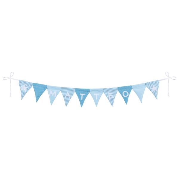 goki Buchstaben Wimpelkette blau