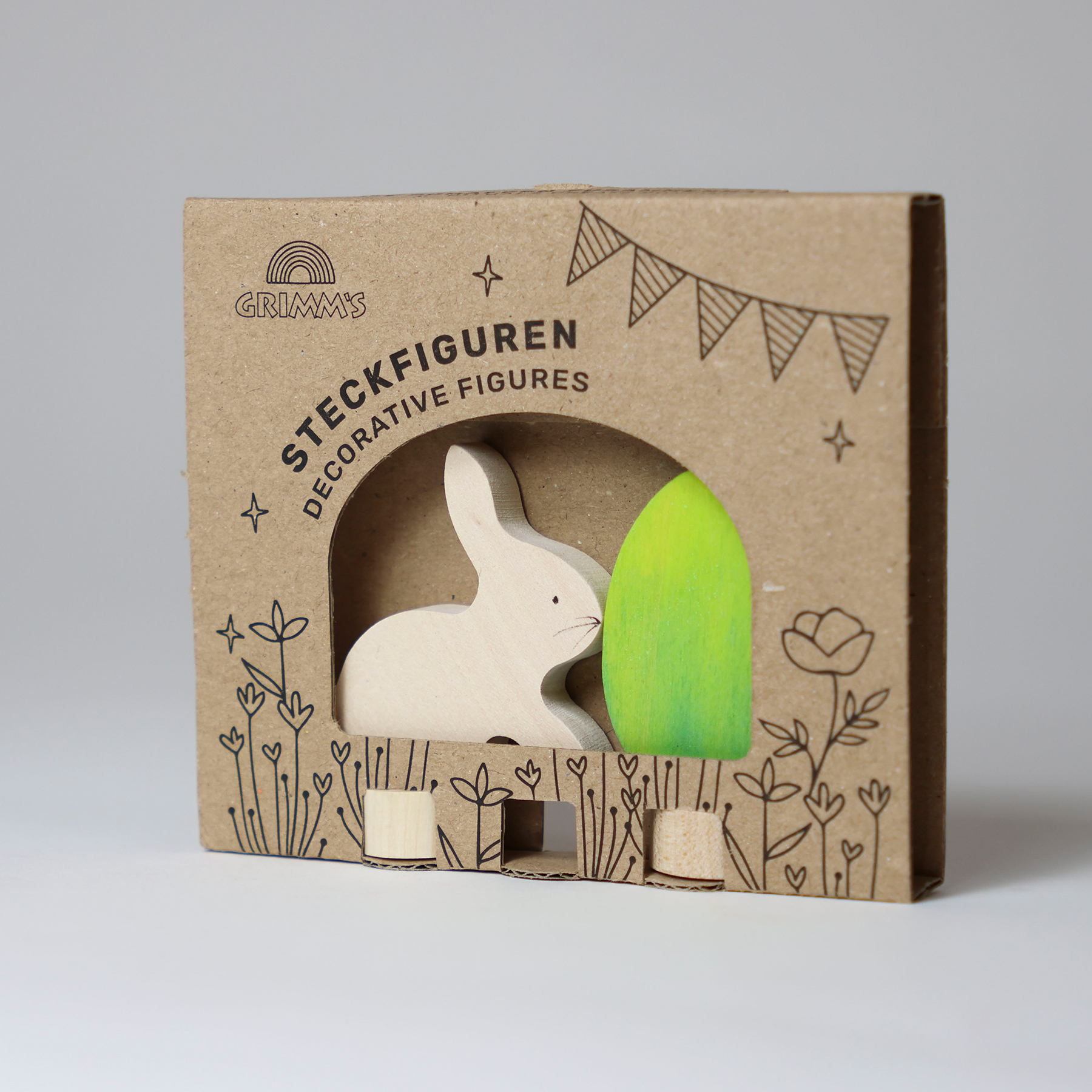 GRIMMS Osterstecker Set Batik grün - Holzspielzeug Profi