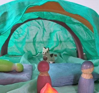 LAURA`S PLAY COTTON Spieltuch GREEN 90x90cm