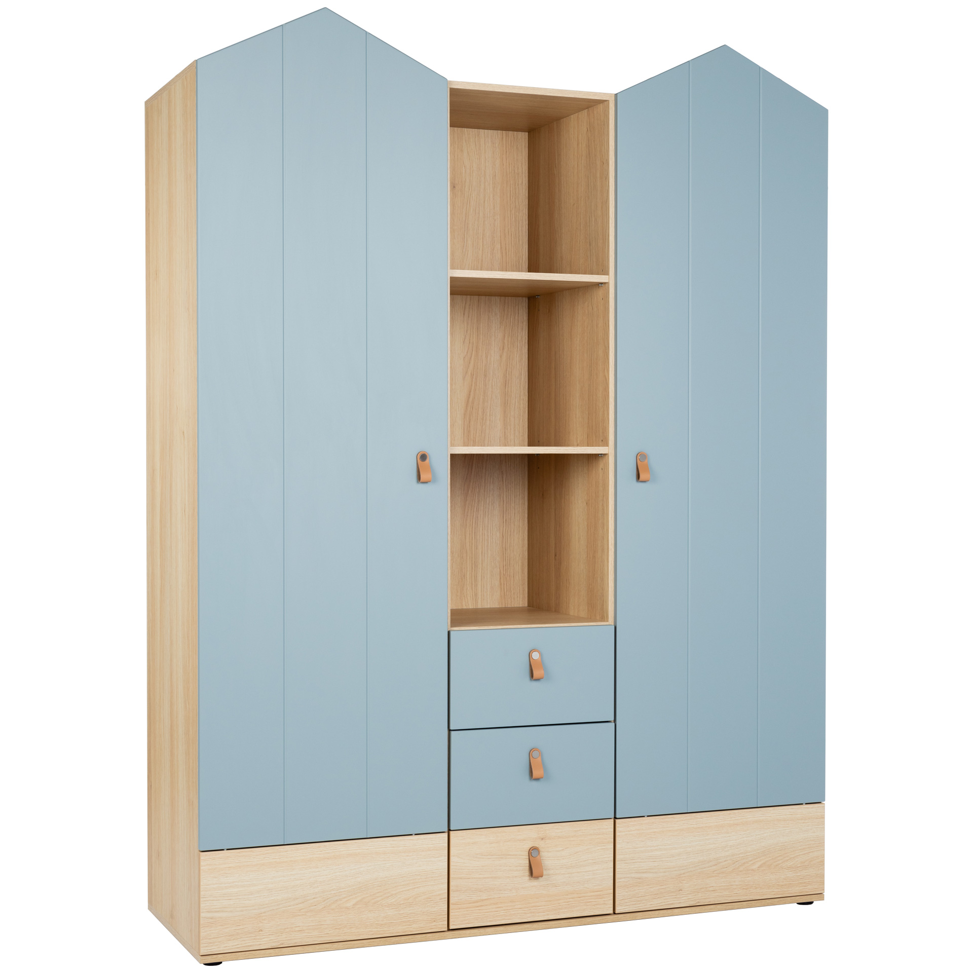Arthur Berndt Babyzimmer ROOFY 2-türiger Kleiderschrank in Salbei und Nagano Oak NB