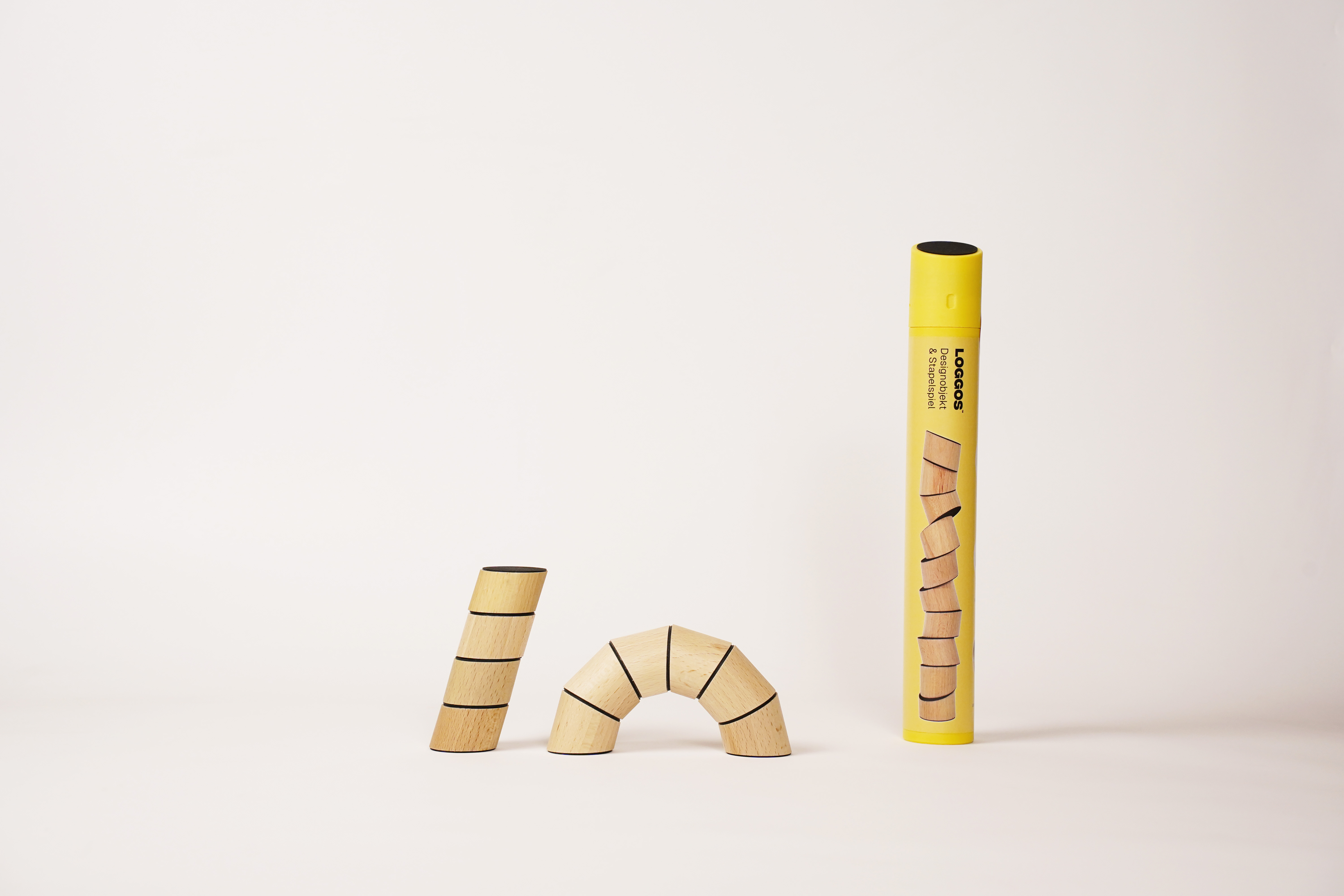 LOGGOS Verrücktes Stapelspiel Buche Set S | Holzspielzeug Profi
