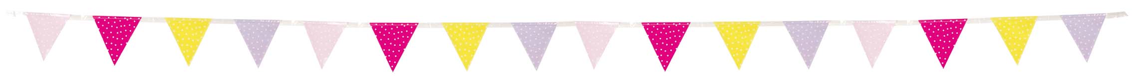 JaBaDaBaDo Kleine Wimpelkette pink-gelb