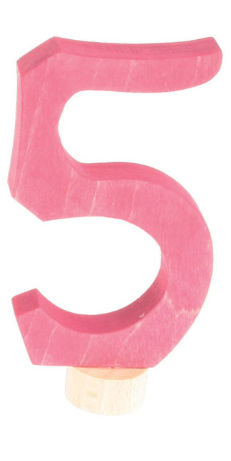 GRIMM´S Zahlenstecker 5 rosa