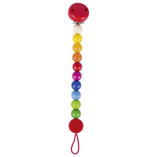 goki gaby Schnullerkette Regenbogen - Holzspielzeug Profi
