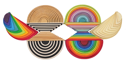 GRIMM´S Bauplatten Regenbogen (11 Teile)