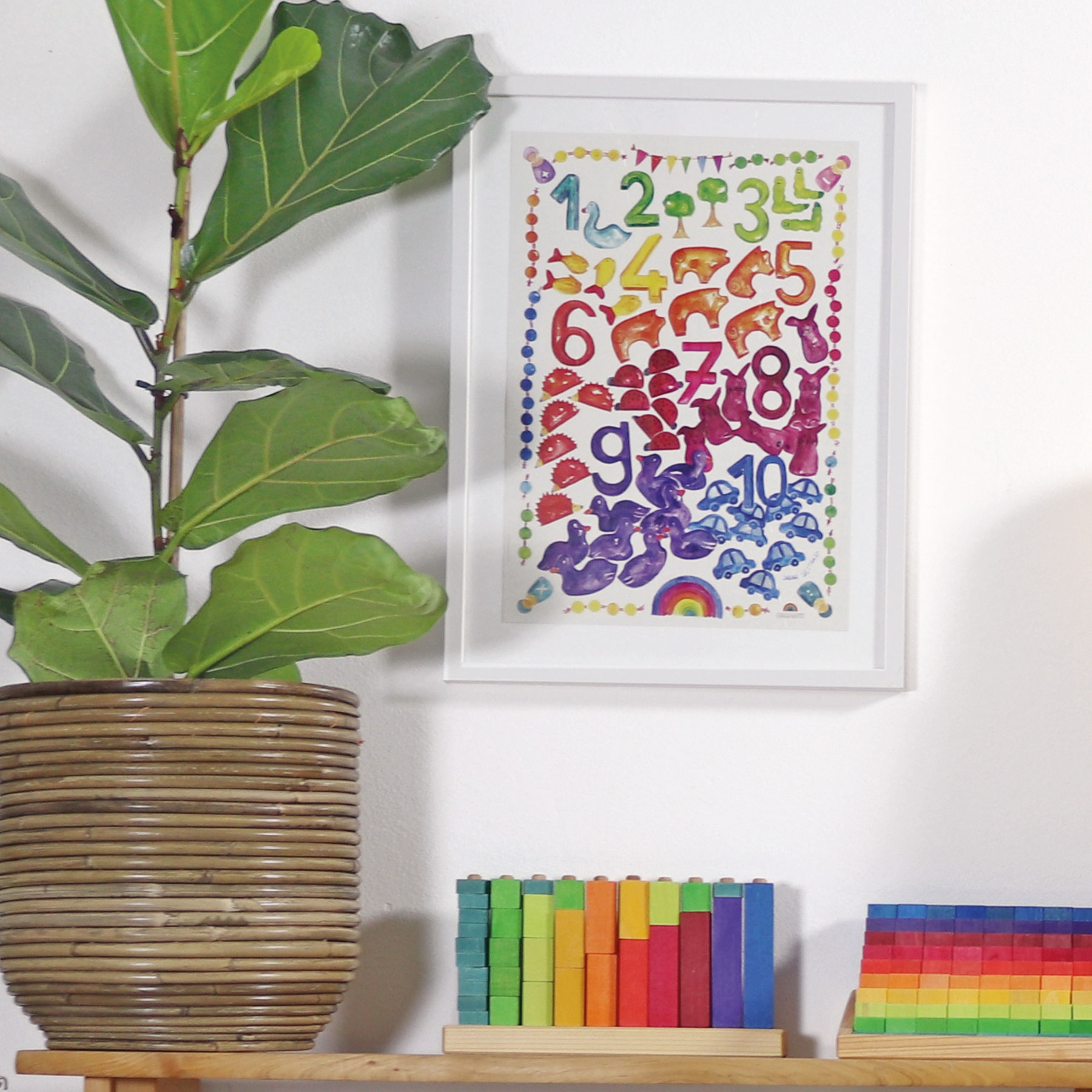 GRIMM´S Poster Regenbogen Zahlenland