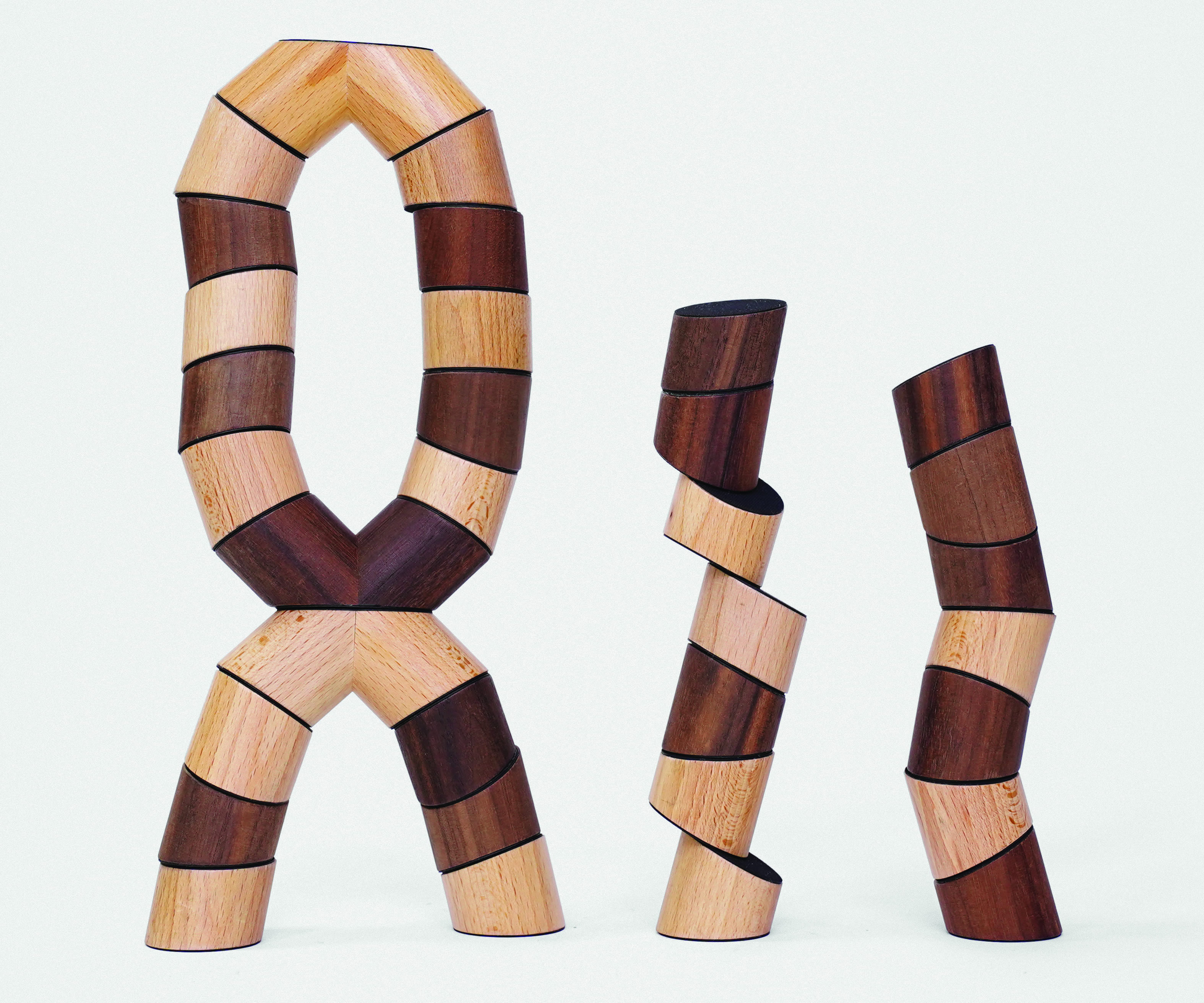 LOGGOS Verrücktes Stapelspiel Buche Nuss Set L | Holzspielzeug Profi