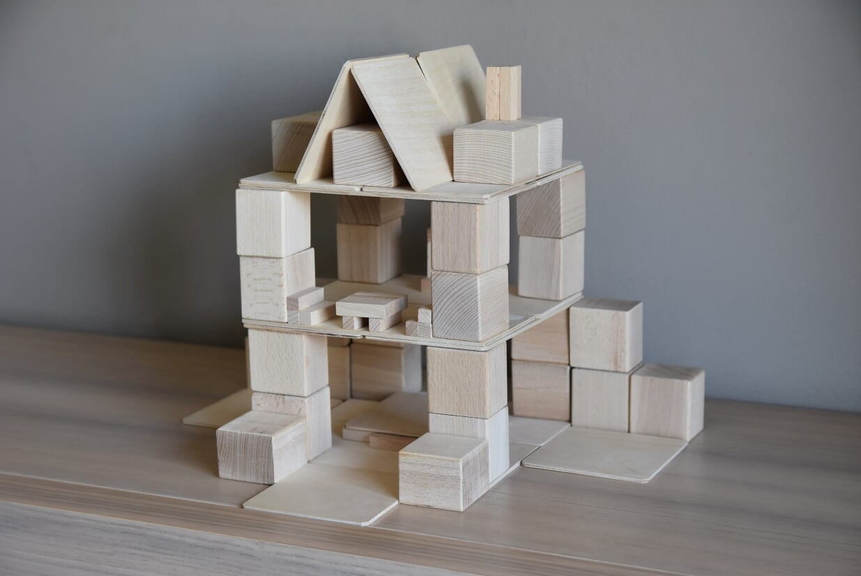 JUST BLOCKS - natürliche Holzklötze SMALL (74 St.)