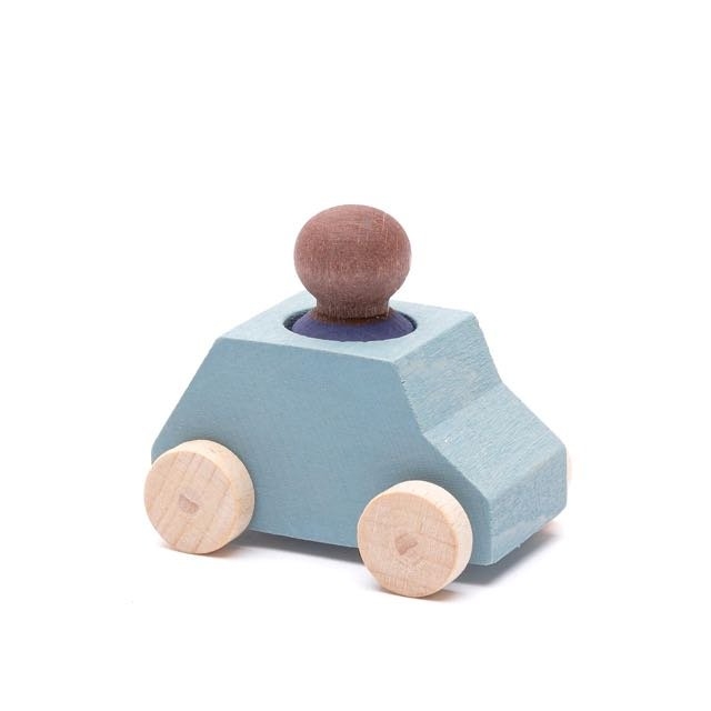 Lubulona Graues Spielzeugauto mit Holzfigur divers