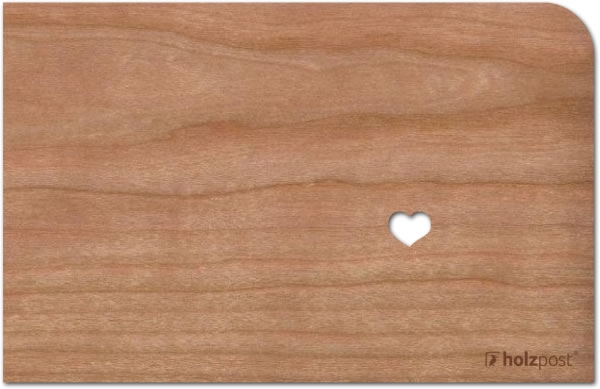 Holzpost® Grußkarte Herzliche Grüße Vogel