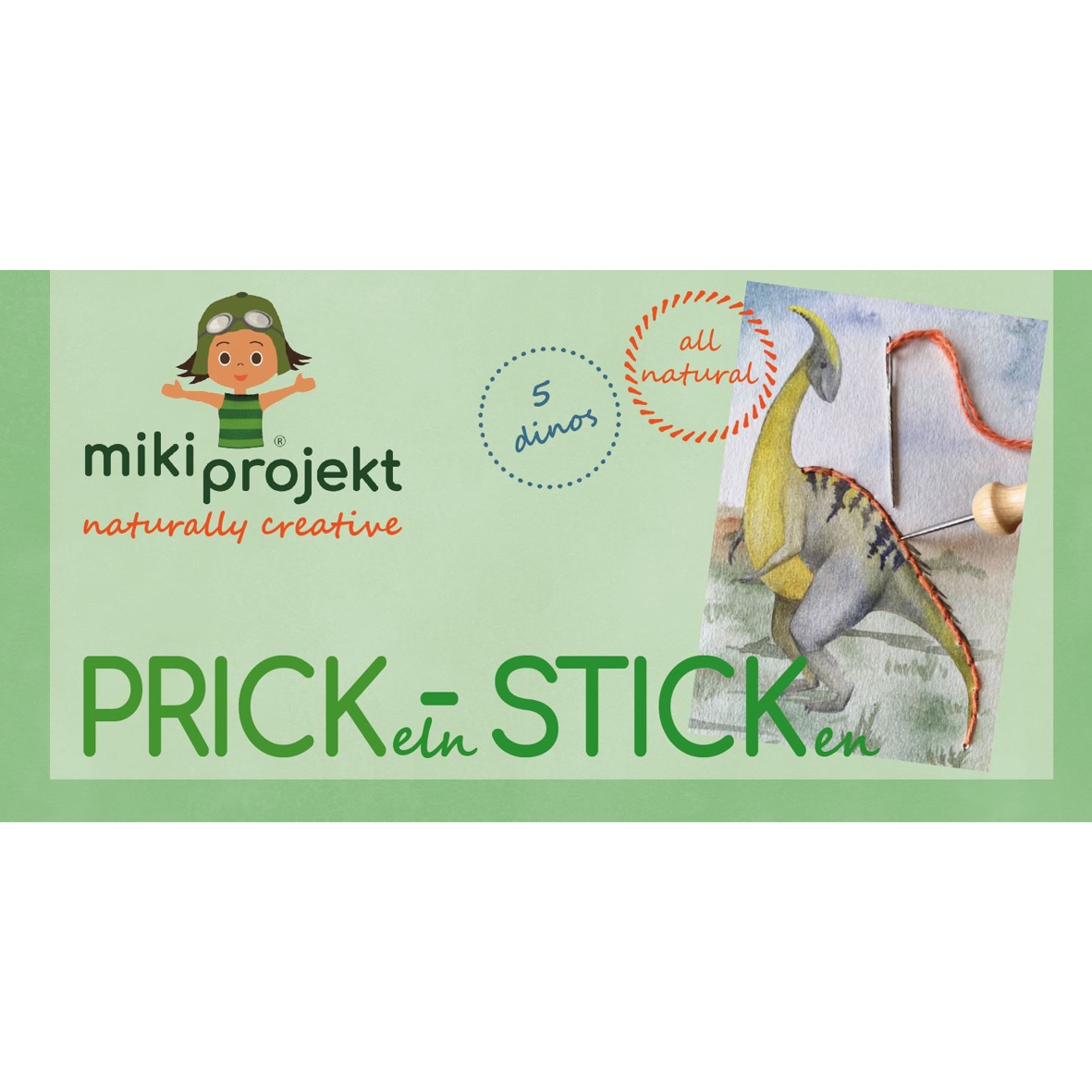 mikiprojekt Bastelset Prick-Stick 5 Dinos