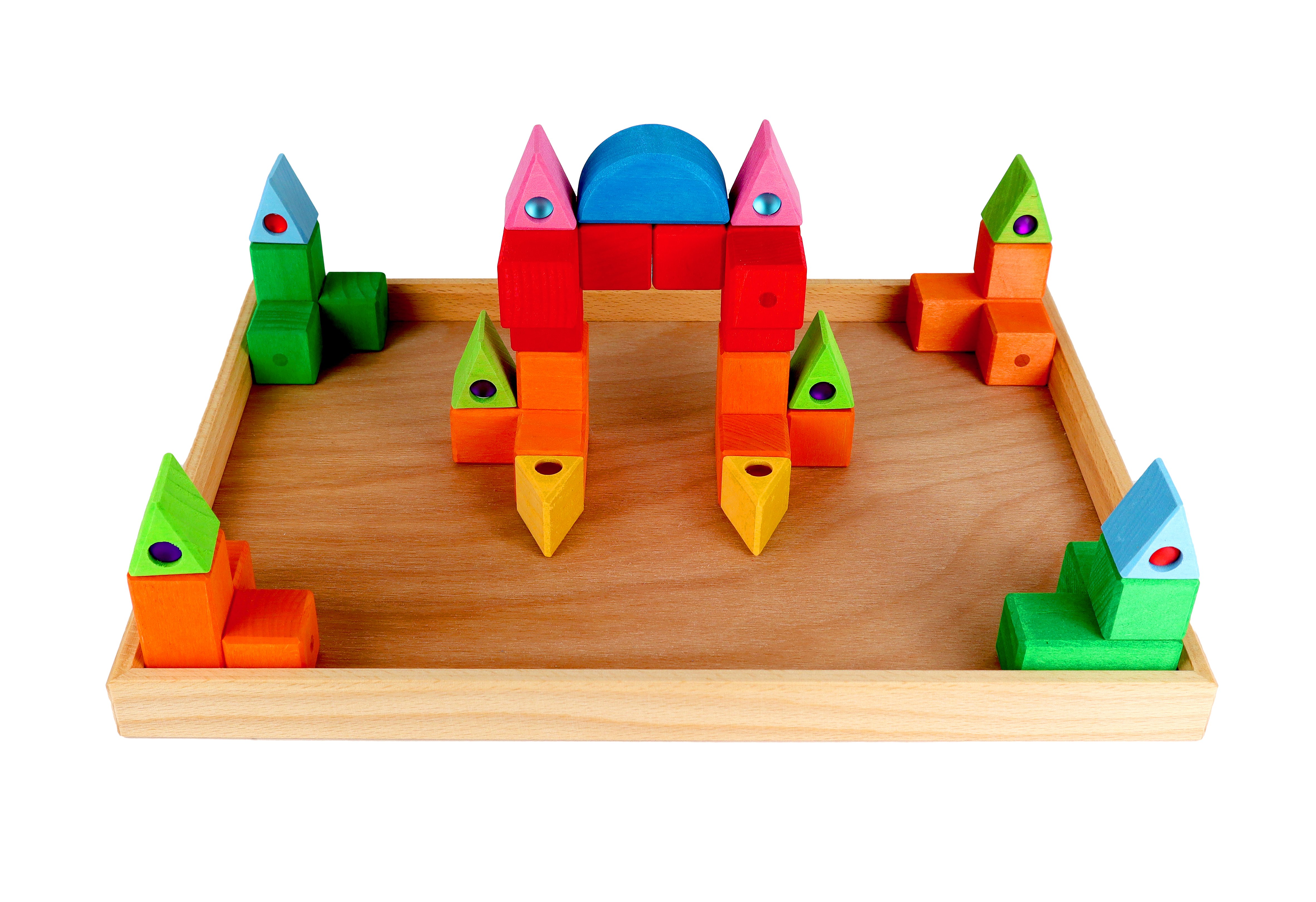 BAUSPIEL Legetabletts natur (6er Set)