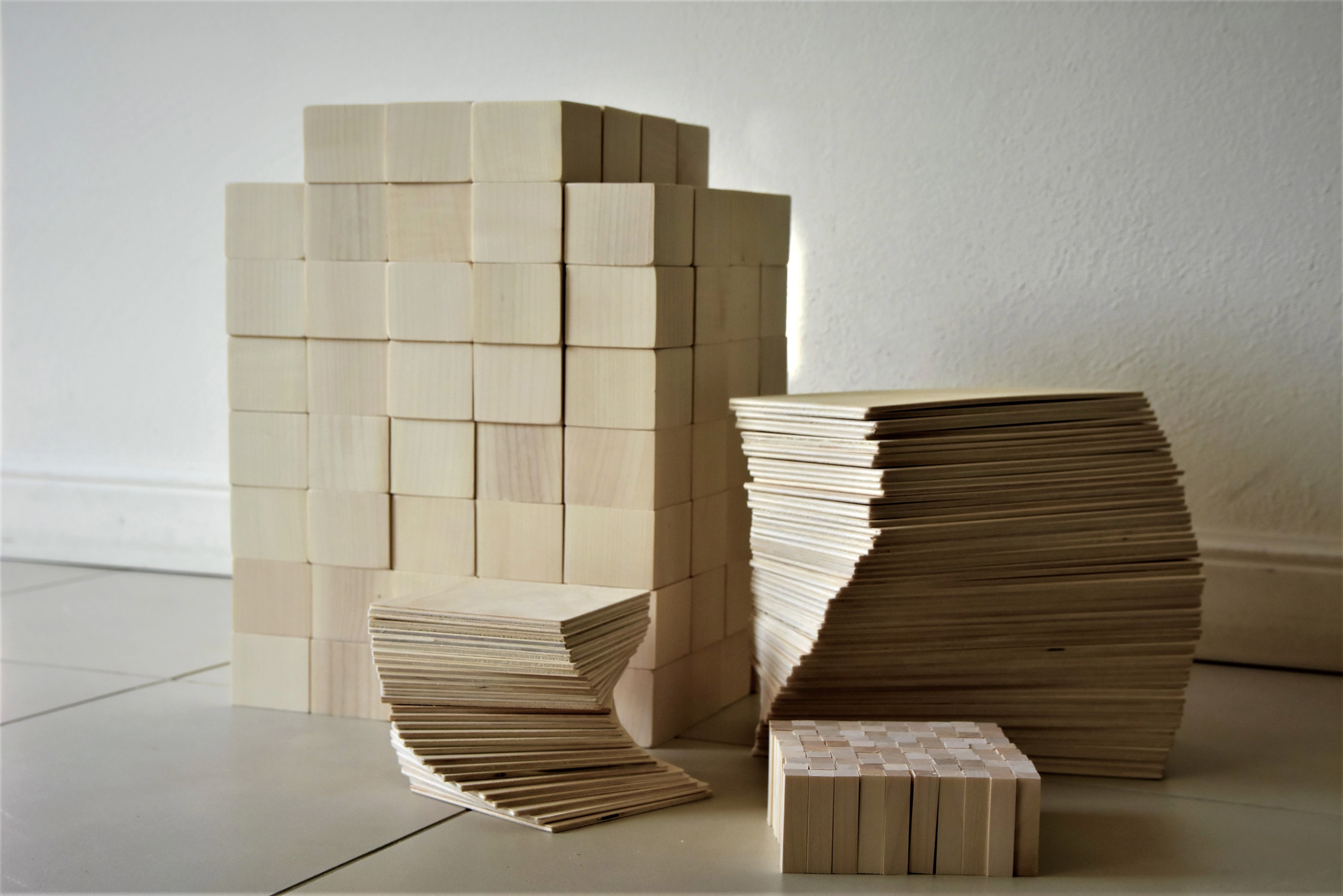 JUST BLOCKS - natürliche Holzklötze LARGE (338 St.)