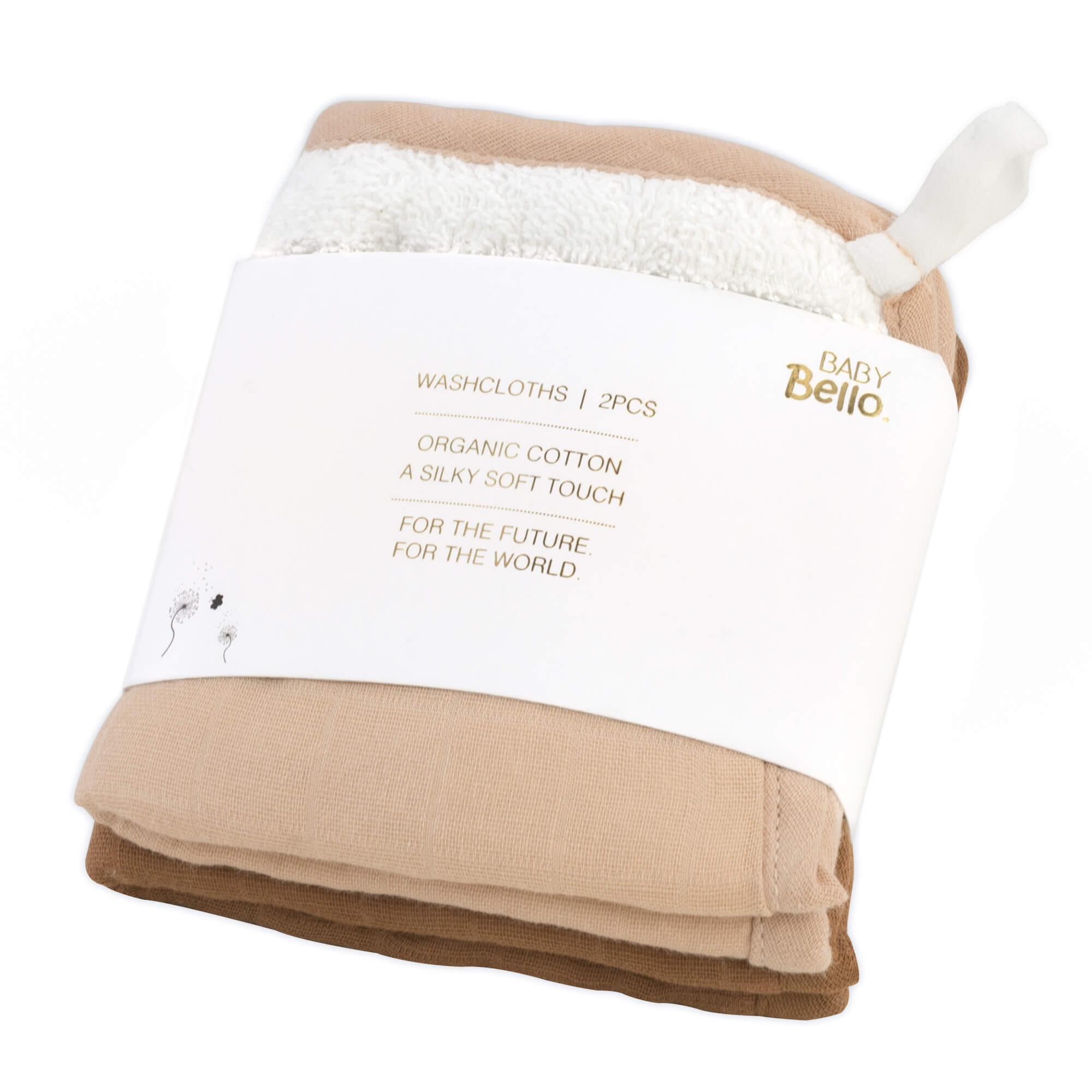 Baby Bello Waschlappen Desert Rose (2er Set)