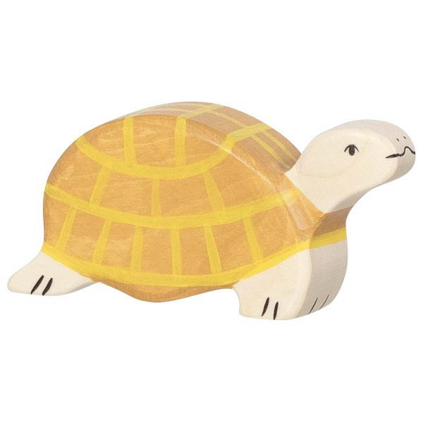 HOLZTIGER Braune Schildkröte - neue Farbe - Holzspielzeug Profi