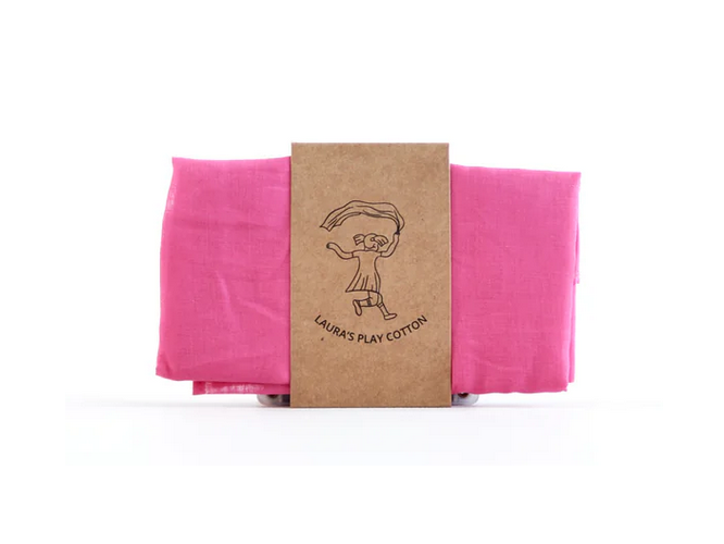 LAURA`S PLAY COTTON Spieltuch HOT PINK 90x90cm