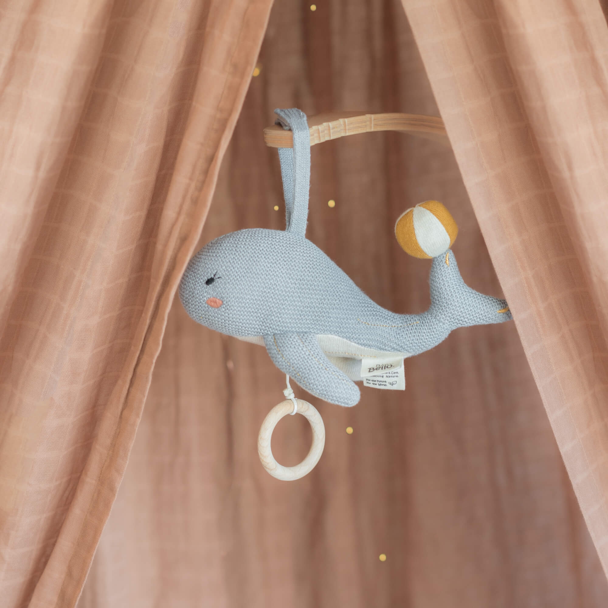 Baby Bello Musik-Mobile Spieluhr Wally the Whale Delicate Blue