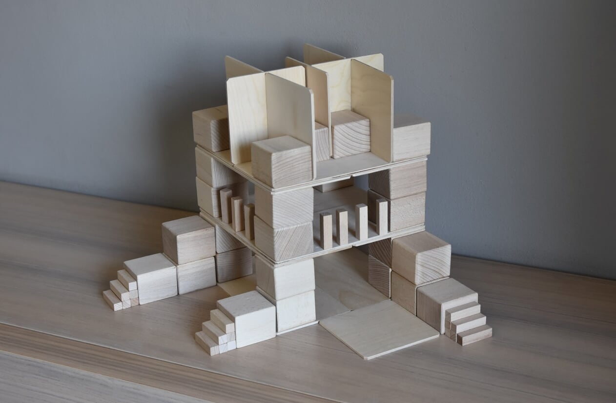 JUST BLOCKS - natürliche Holzklötze SMALL (74 St.)