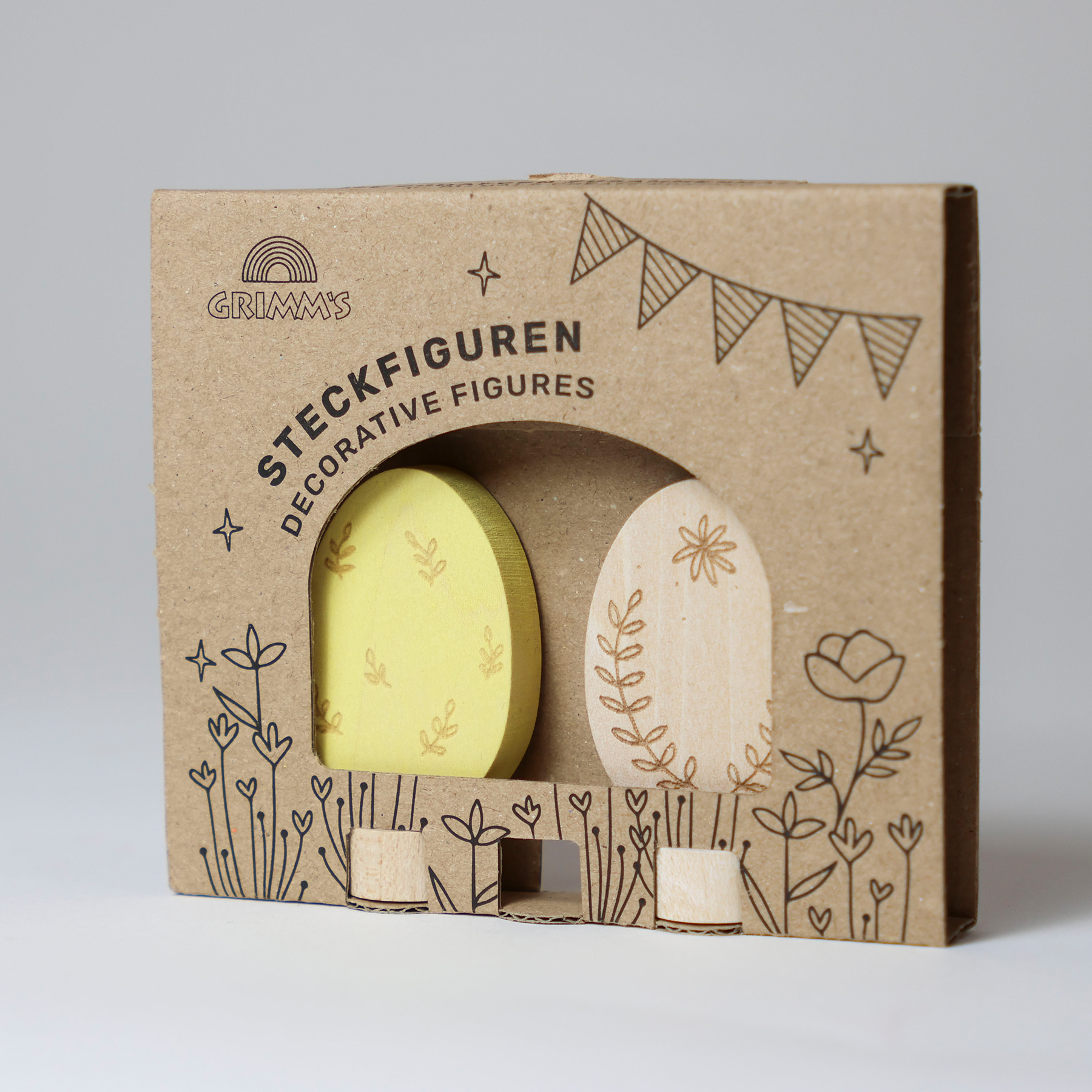 GRIMMS Osterstecker Set Ostereier Ornamente - Holzspielzeug Profi