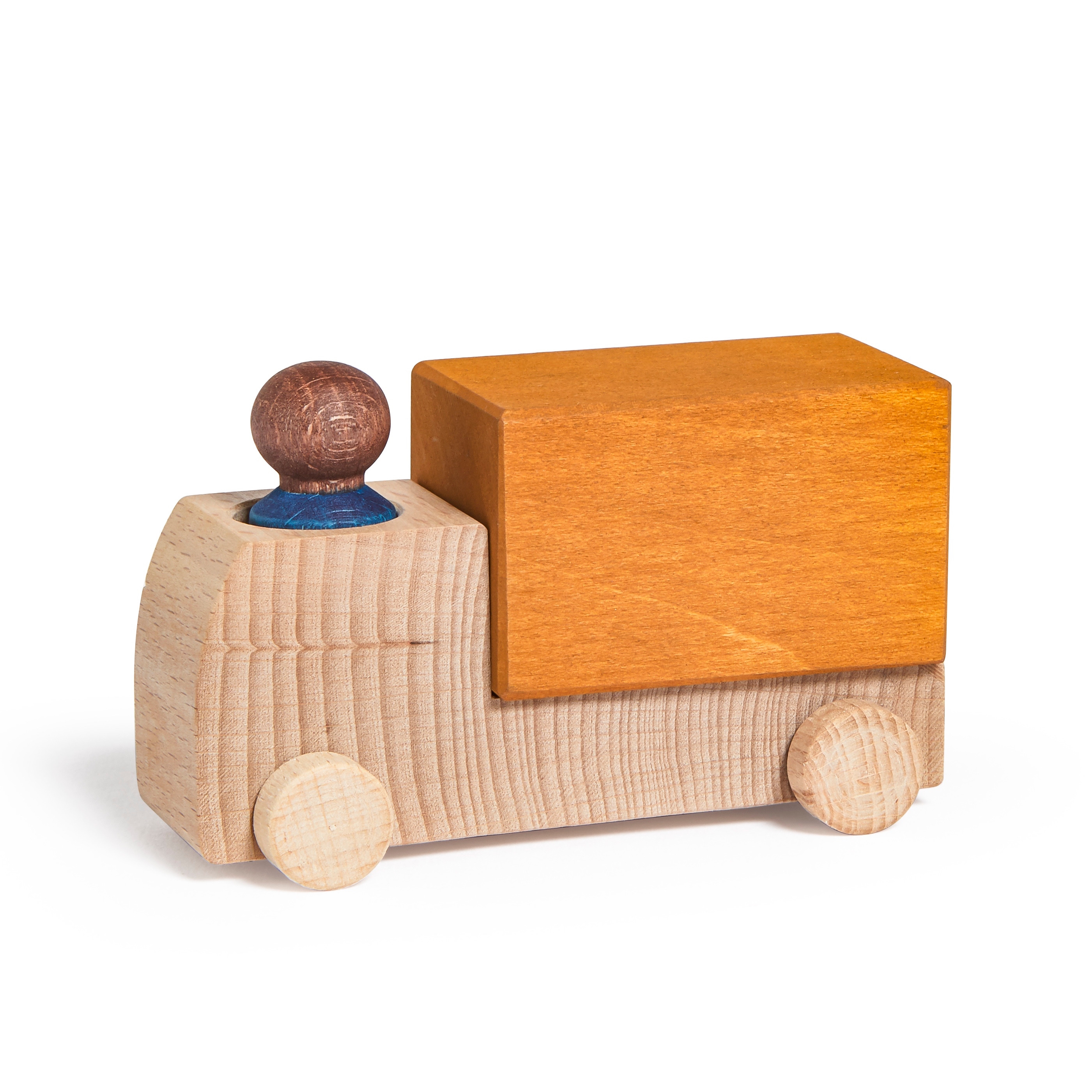 Lubulona Lubu Truck ocker mit Holzfigur