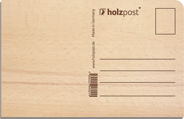 Holzpost® Postkarte Plan A