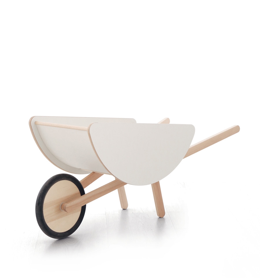 ooh noo Weiße Schubkarre aus Holz
