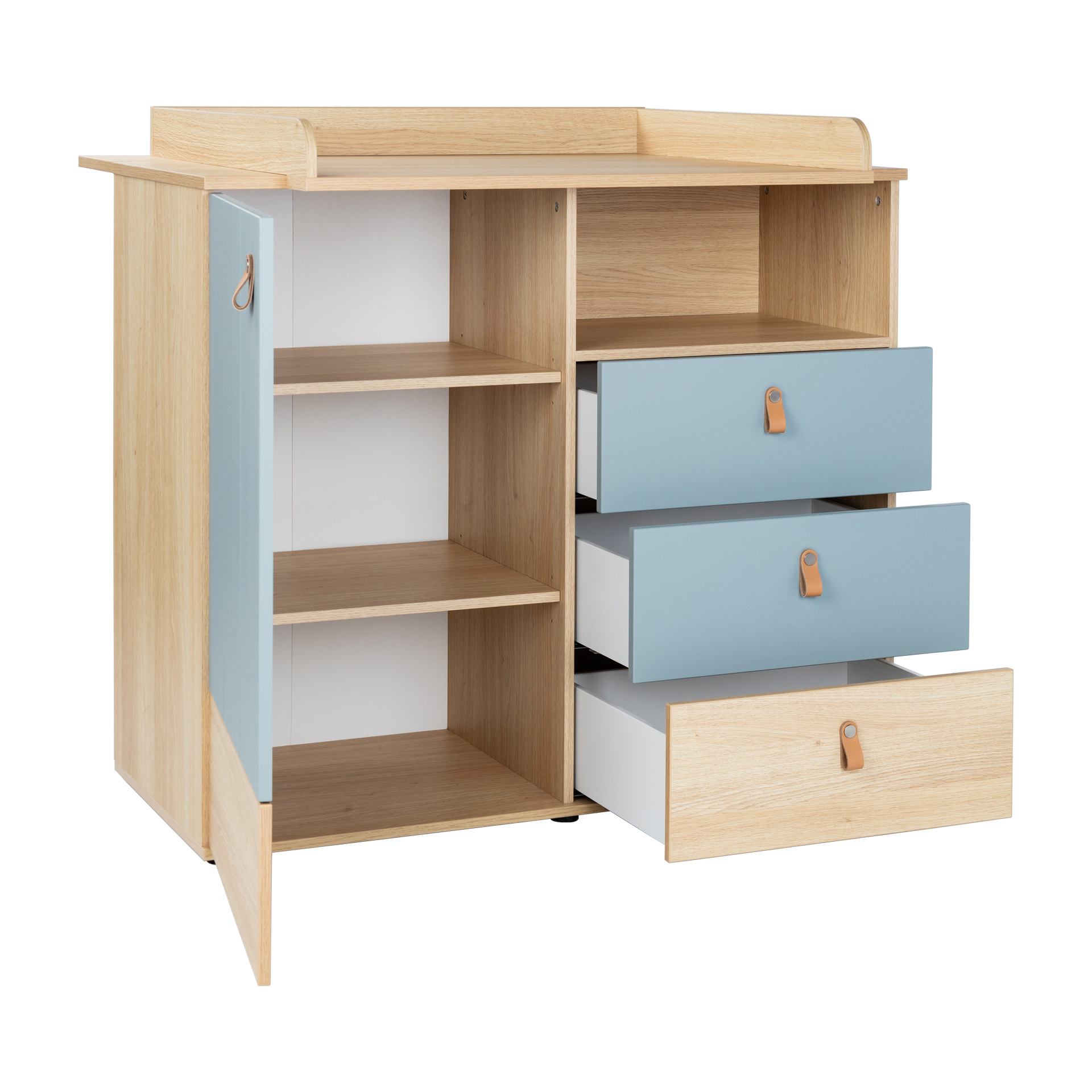 Arthur Berndt Babyzimmer ROOFY Wickelkommode in Salbei und Nagano Oak NB
