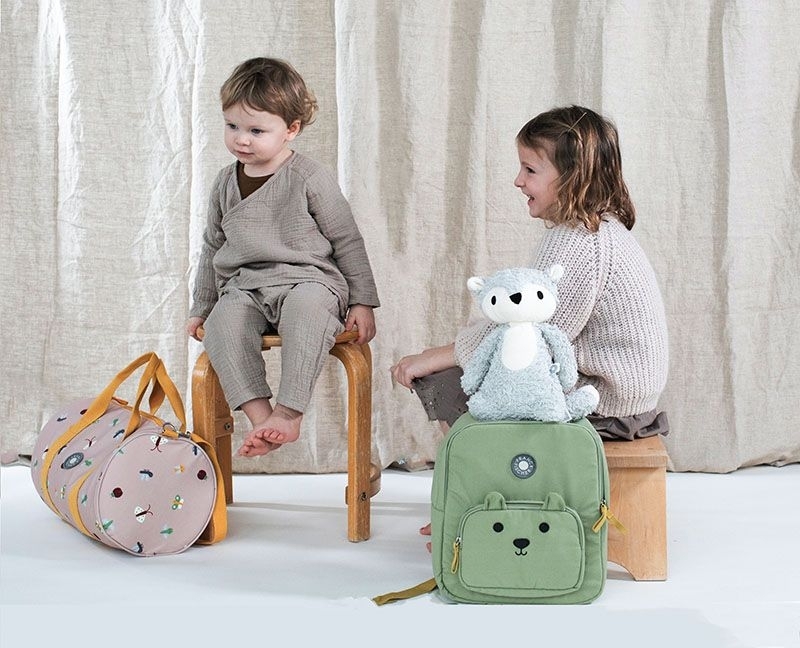 FRANCK & FISCHER Kinder-Rucksack Bär Saga grau