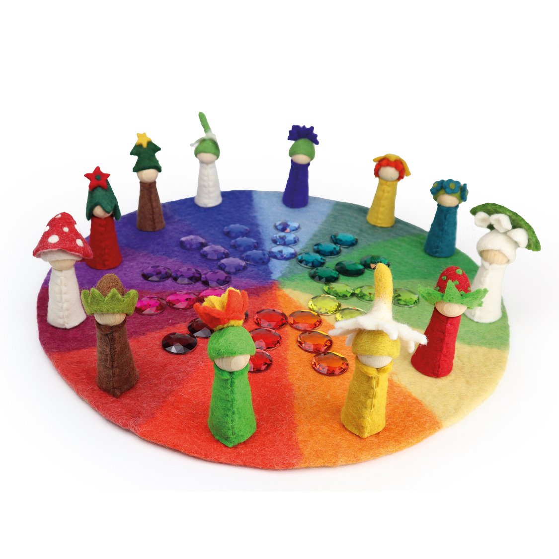 BAUSPIEL Blumenkinder Frühling aus Filz (3er Set)