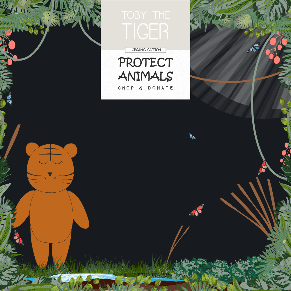 Baby Bello Kuscheltier Tobey the Tiger Gold