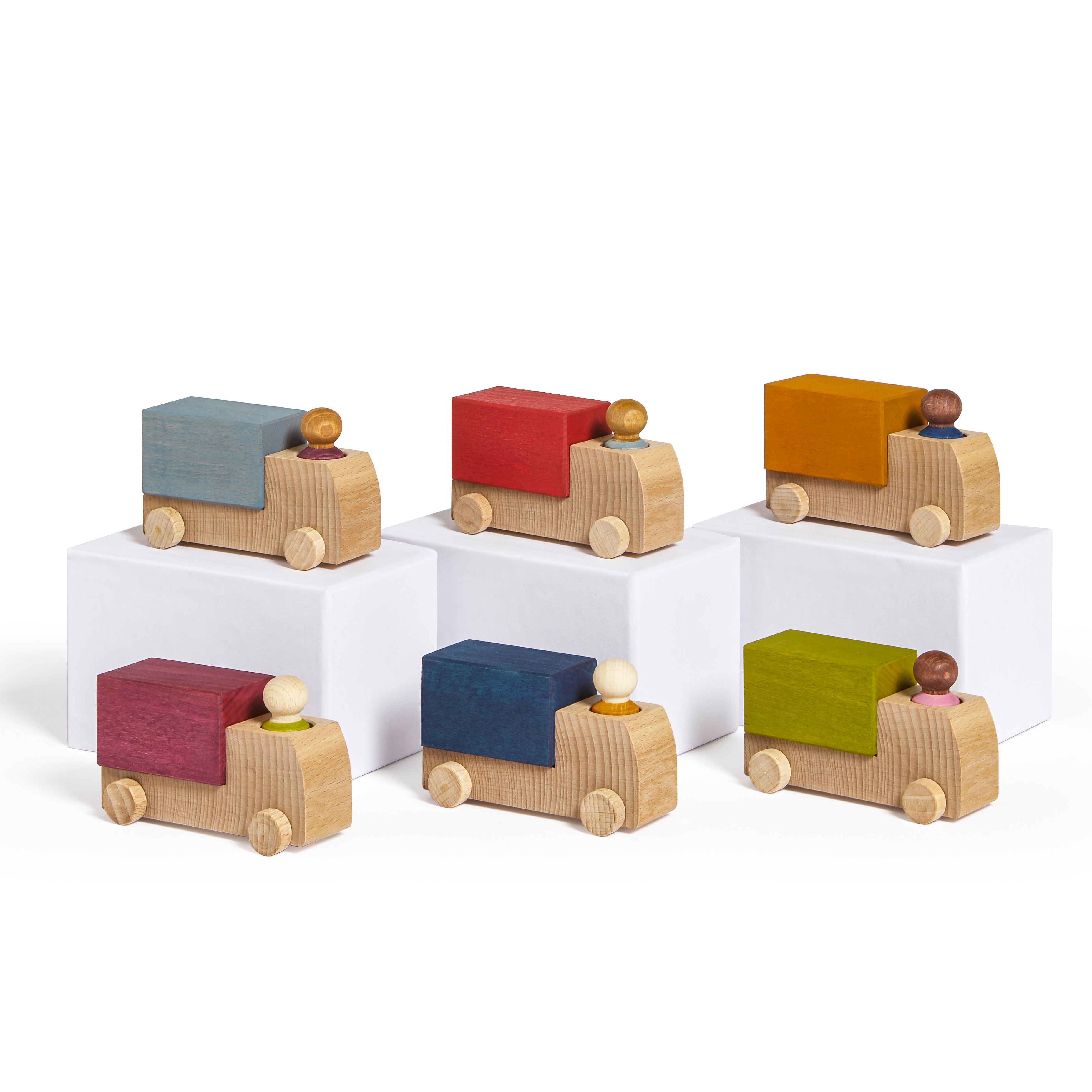 Lubulona Lubu Truck plum mit Holzfigur