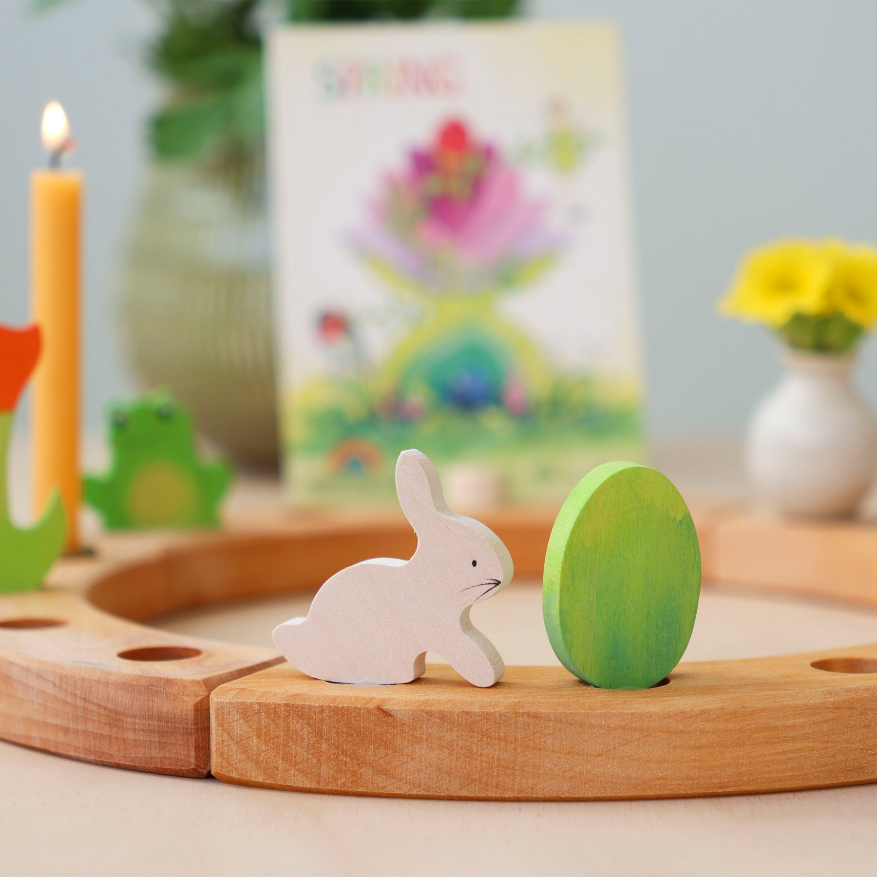 GRIMMS Osterstecker Set Batik grün - Holzspielzeug Profi