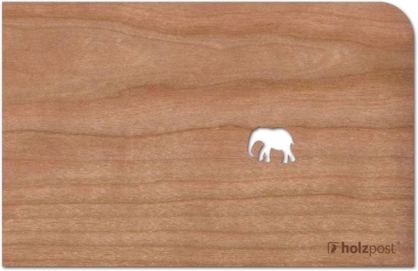 Holzpost® Grußkarte Zur Taufe Elefant