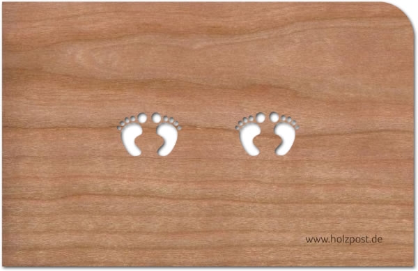 Holzpost® Grußkarte Baby Twins