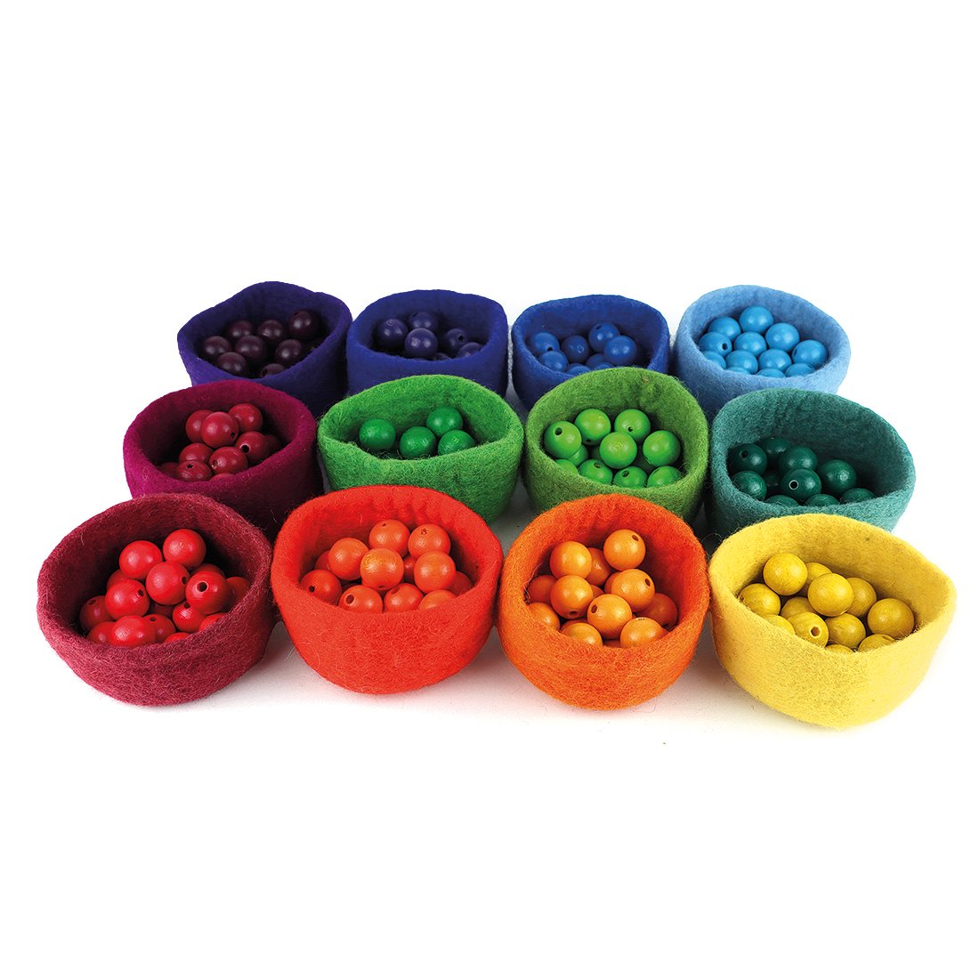 BAUSPIEL Kleine Filztöpfchen 12er Set