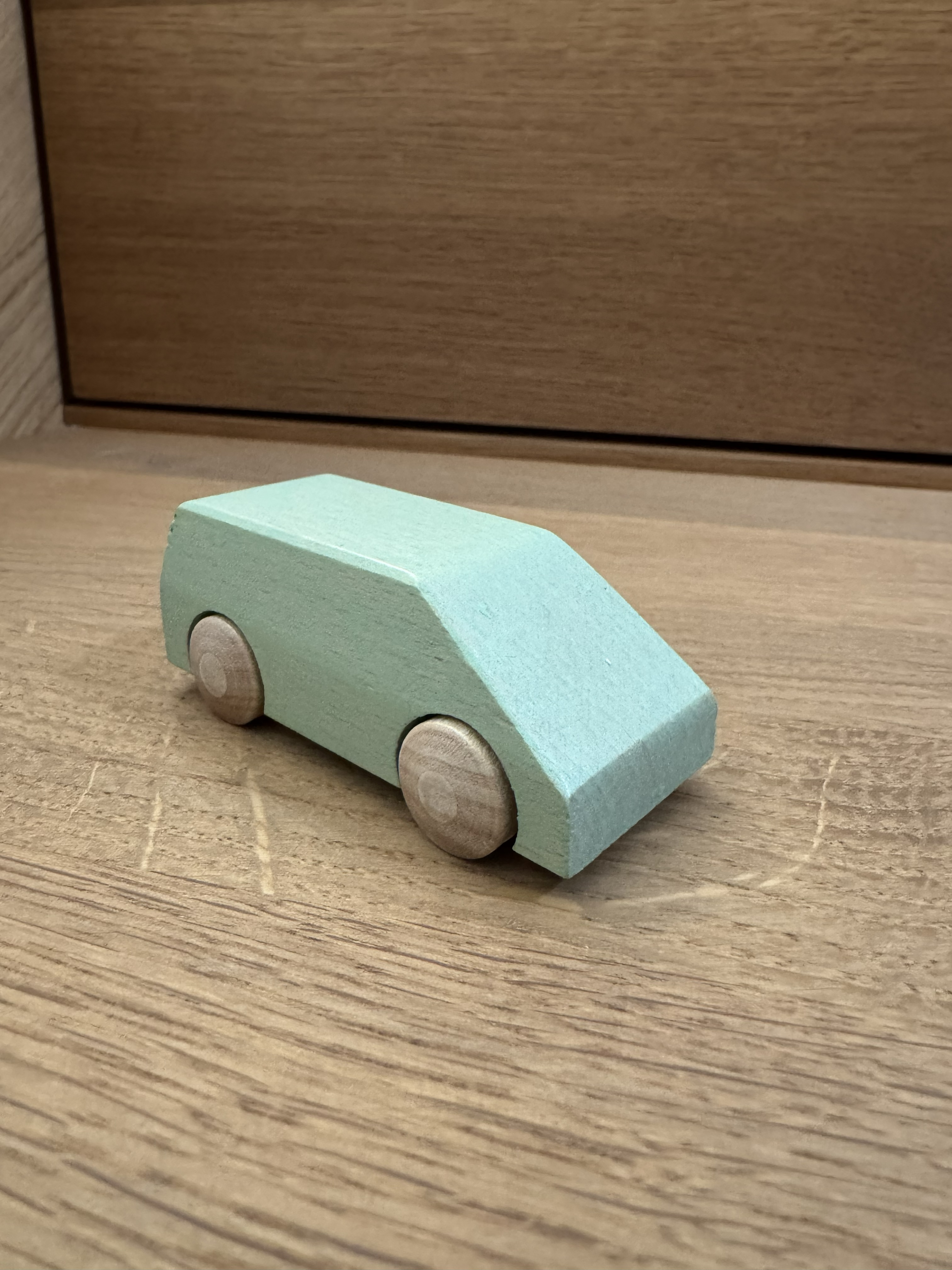 Beck Mini Van Holzauto Pastell grün | Holzspielzeug Profi