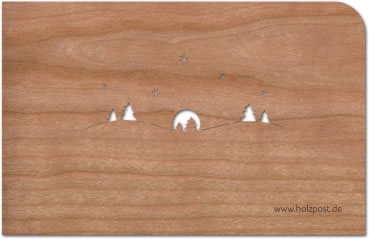 Holzpost® Grußkarte Himmlische Weihnachten